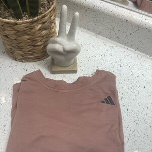 Adidas Dusty Pink Tee with Iconic Logo